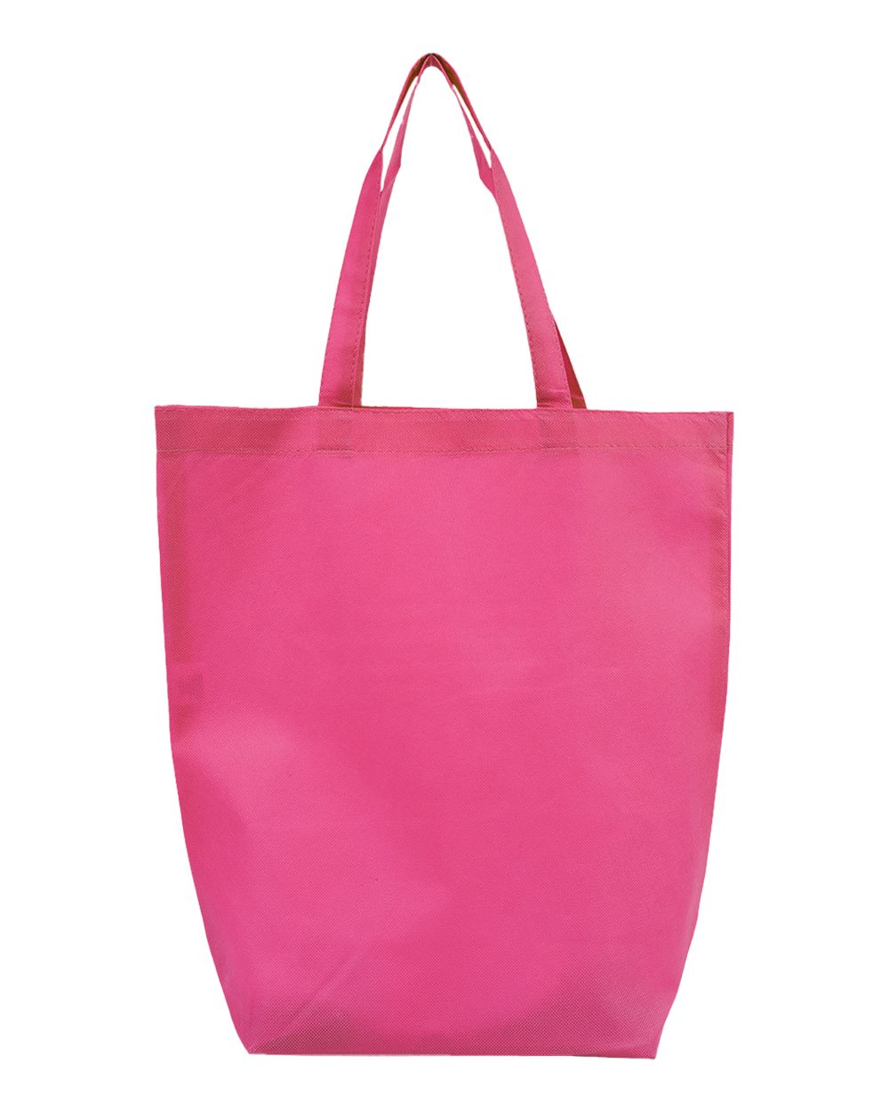 Non-Woven Gusset Bottom Tote - Front - B26195300 - Hot Pink