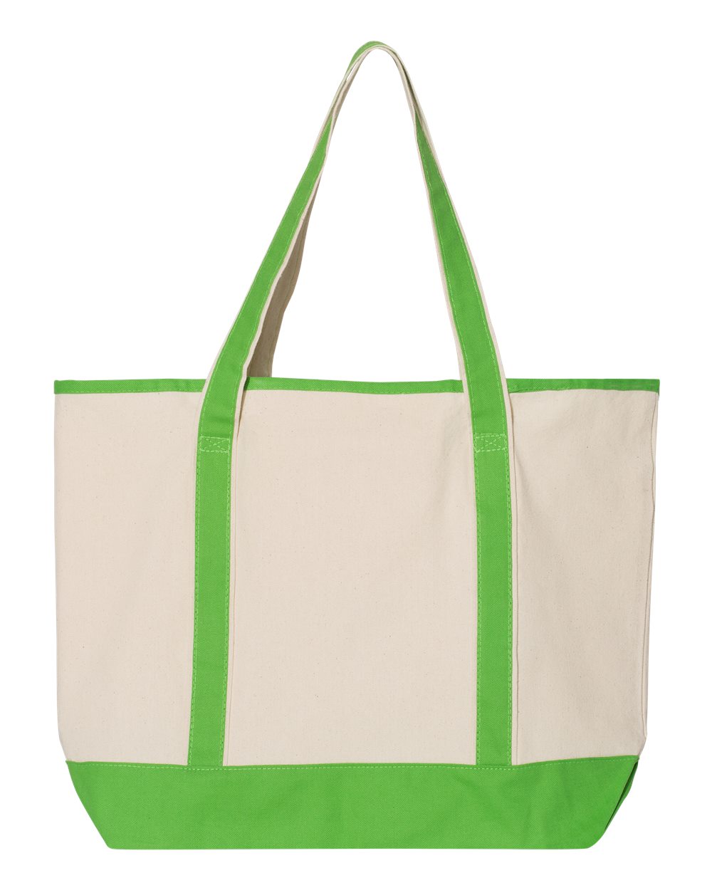 34.6L Large Canvas Deluxe Tote - Back - B45695170 - Natural/ Lime