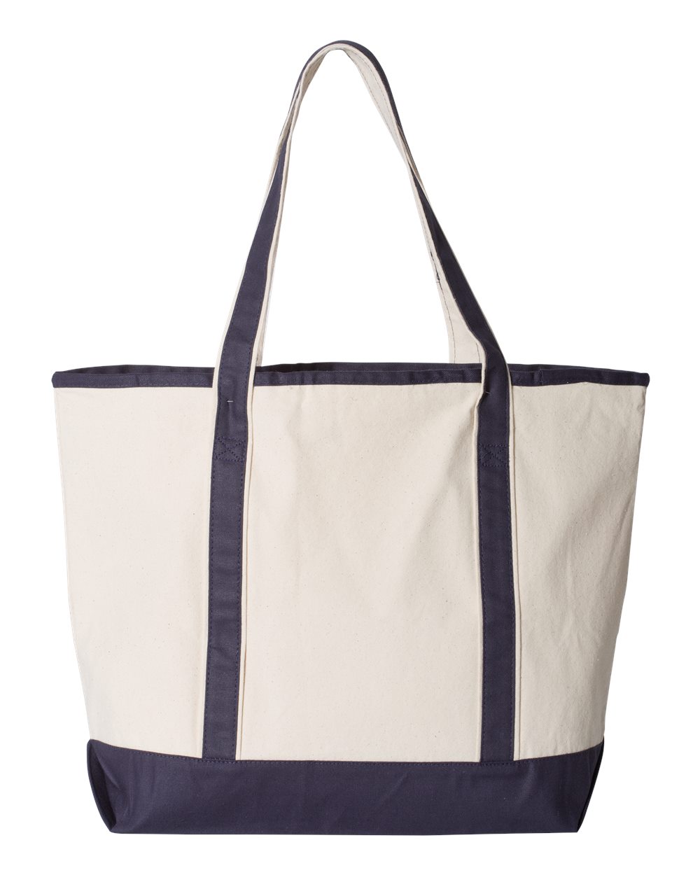 34.6L Large Canvas Deluxe Tote - Back - B45695650 - Natural/ Navy