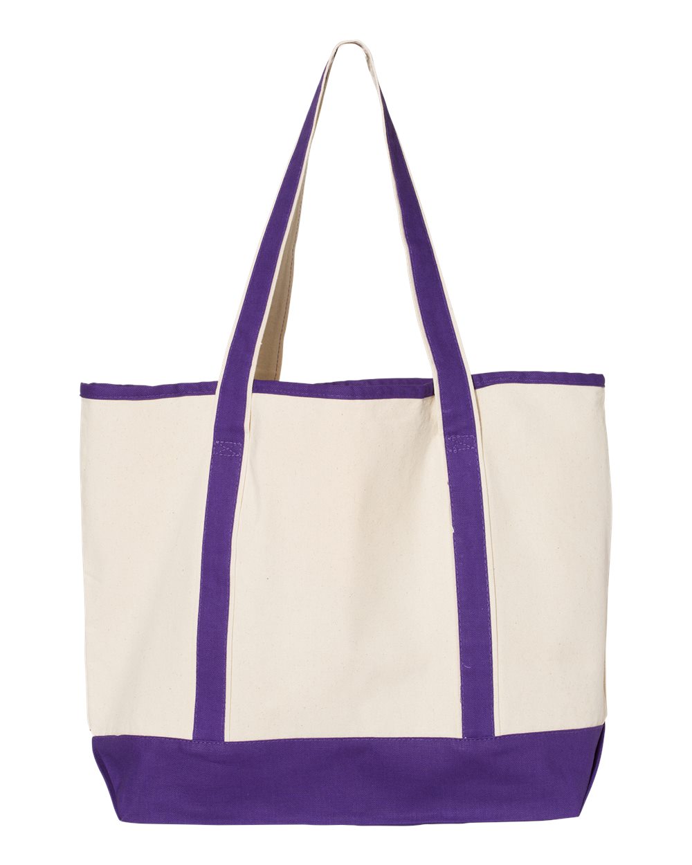 34.6L Large Canvas Deluxe Tote - Back - B45695670 - Natural/ Purple
