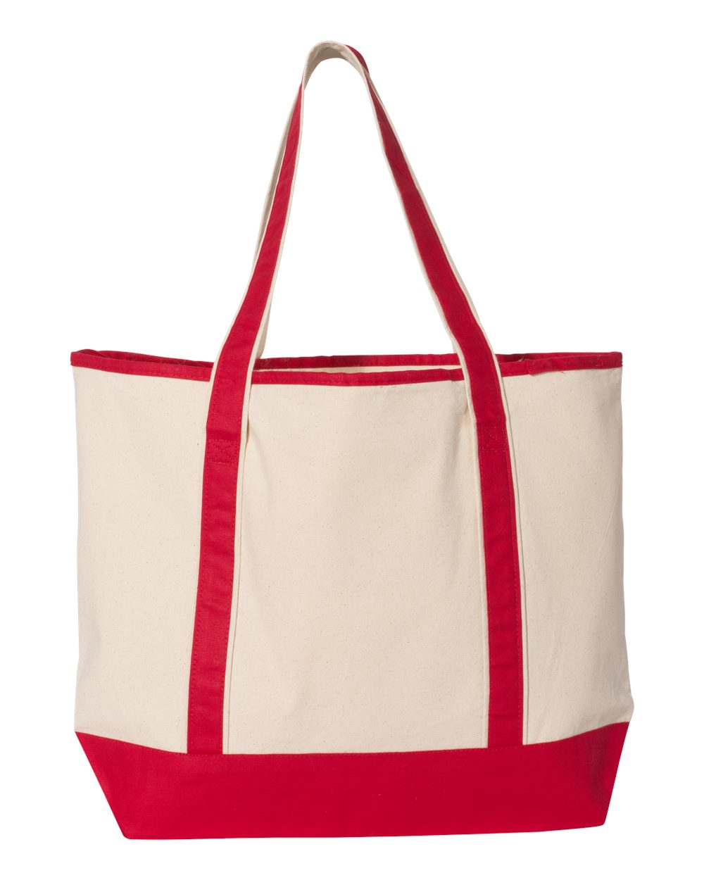 34.6L Large Canvas Deluxe Tote - Back - B45695700 - Natural/ Red