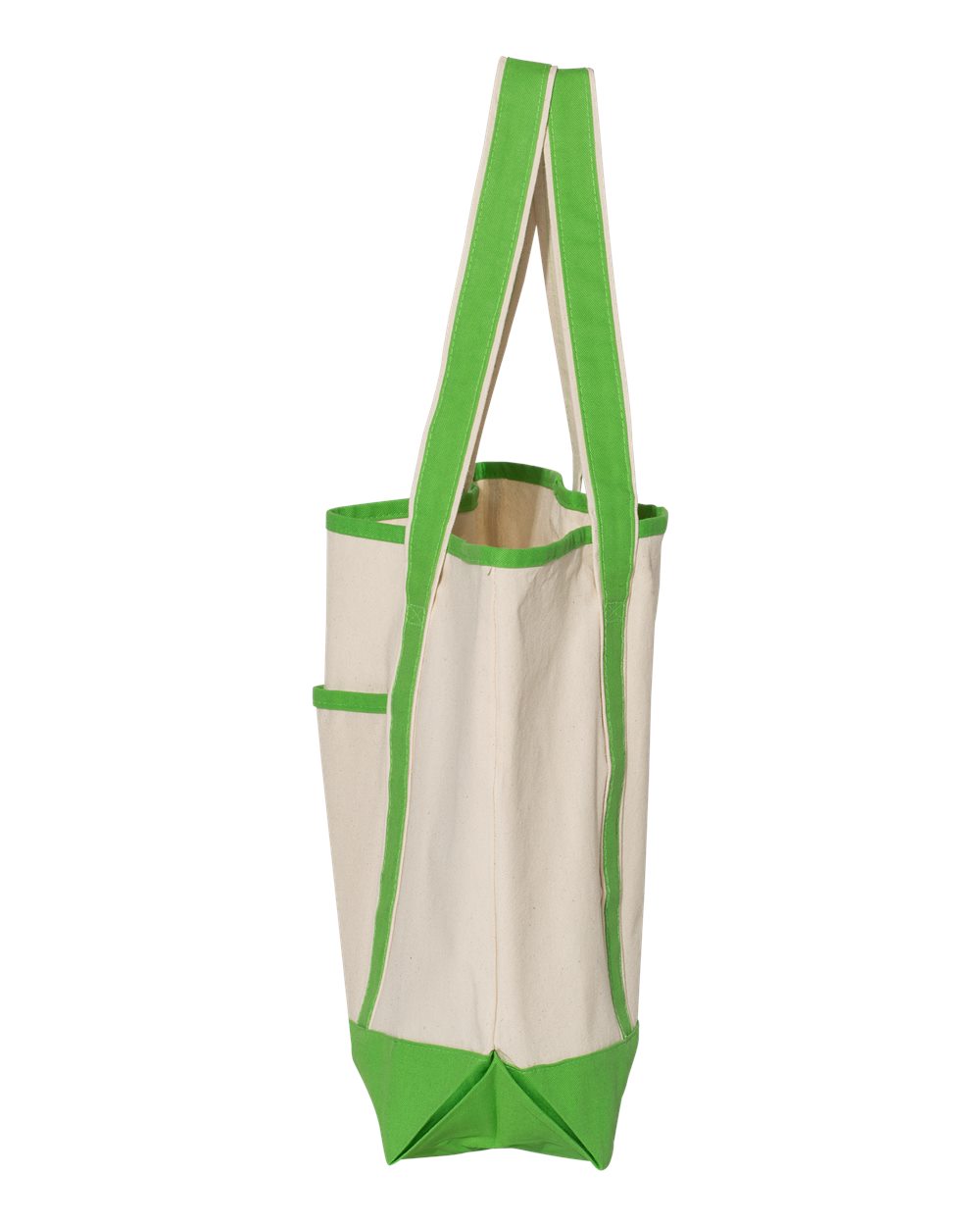 34.6L Large Canvas Deluxe Tote - DirectSide - B45695170 - Natural/ Lime