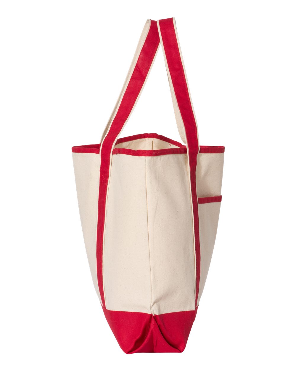 34.6L Large Canvas Deluxe Tote - DirectSide - B45695700 - Natural/ Red
