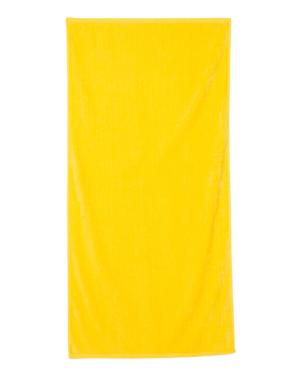 Velour Beach Towel - Front - B06095410 - Yellow