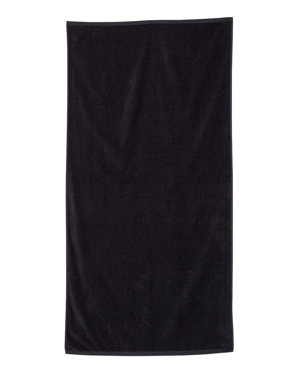 Velour Beach Towel - Front - B06095500 - Black
