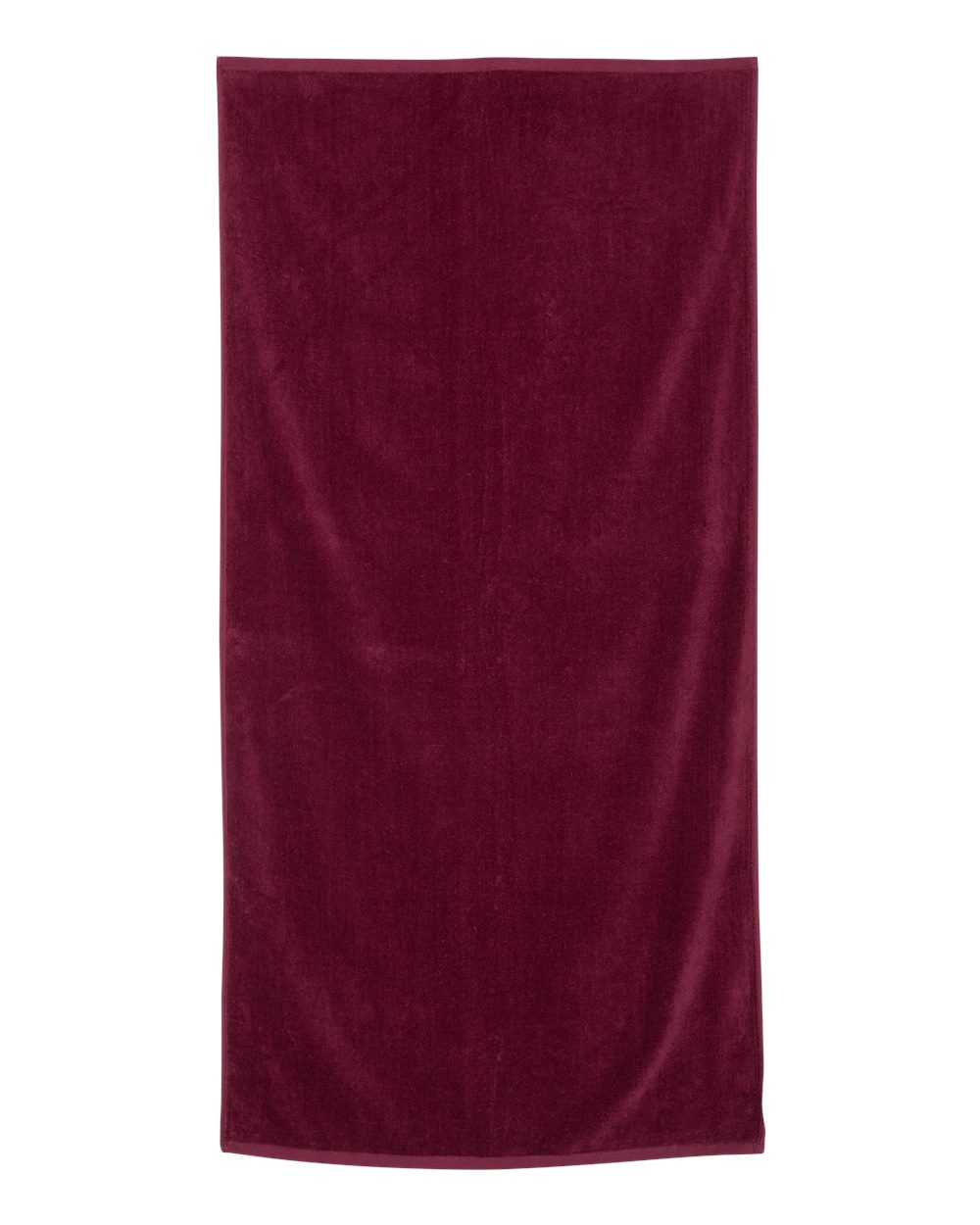Velour Beach Towel - Front - B06095530 - Maroon