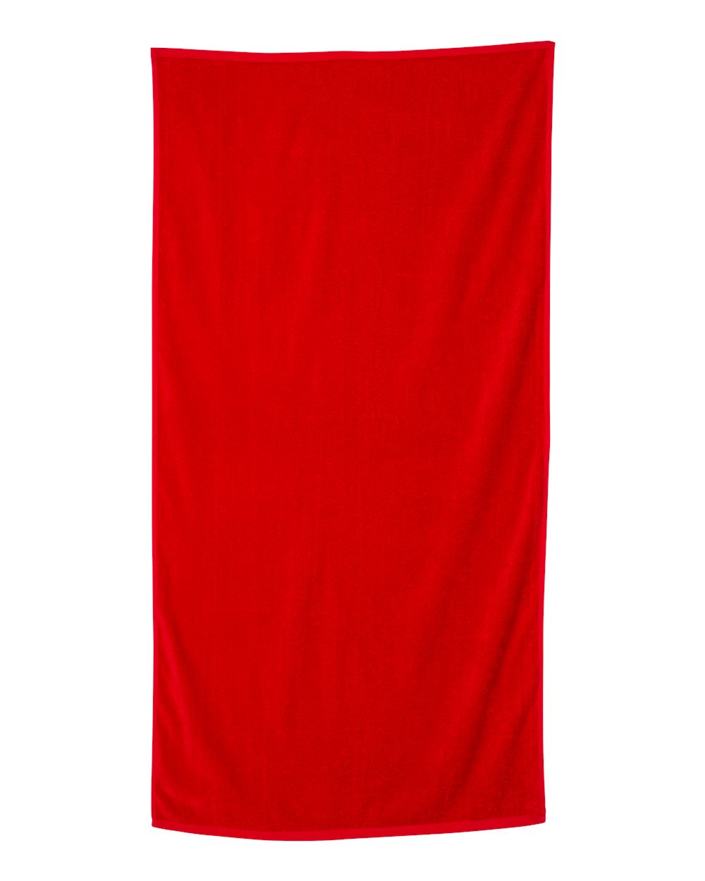 Velour Beach Towel - Front - B06095700 - Red