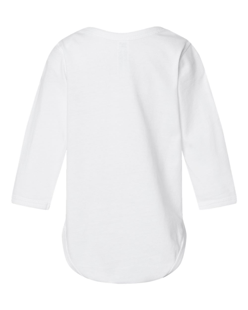 Infant Fine Jersey Long Sleeve Bodysuit - Back - B08138001 - White