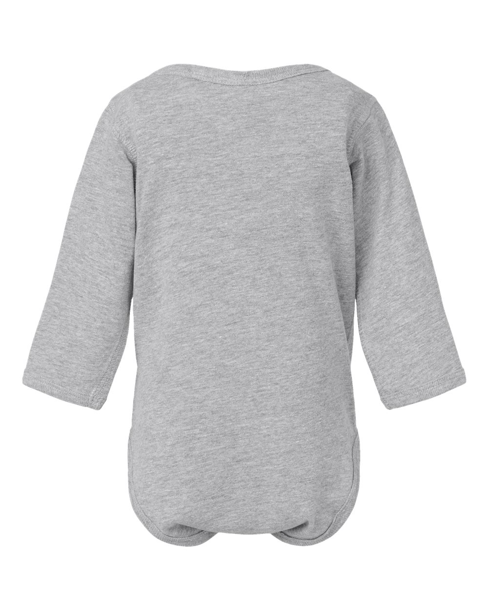 Infant Fine Jersey Long Sleeve Bodysuit - Back - B08138091 - Heather