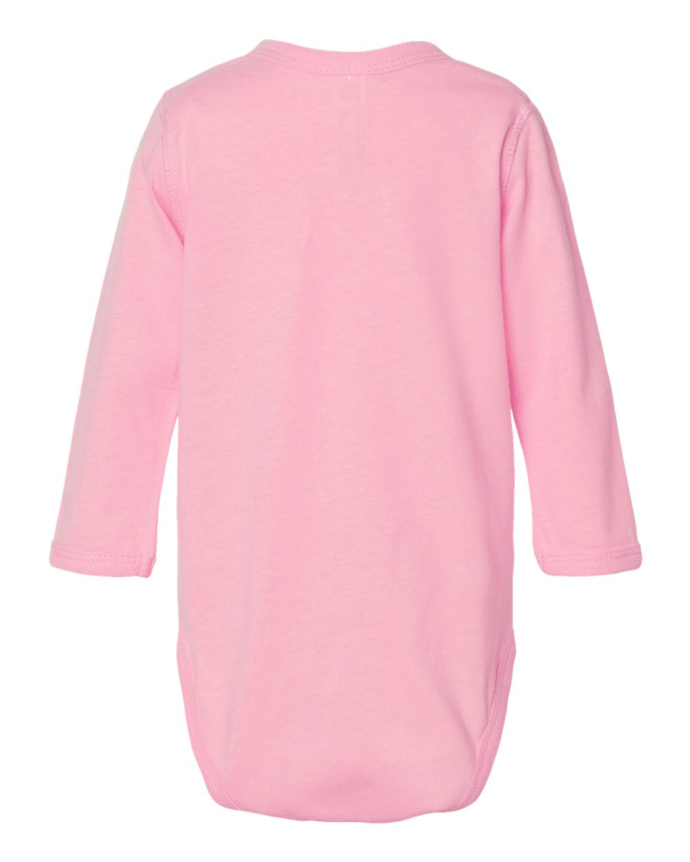 Infant Fine Jersey Long Sleeve Bodysuit - Back - B08138311 - Pink