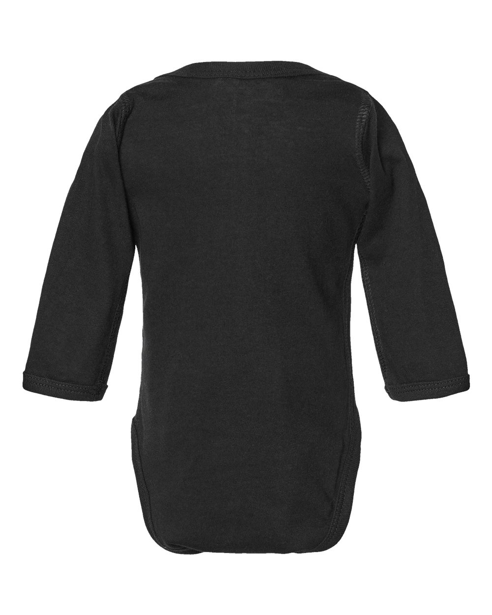 Infant Fine Jersey Long Sleeve Bodysuit - Back - B08138501 - Black