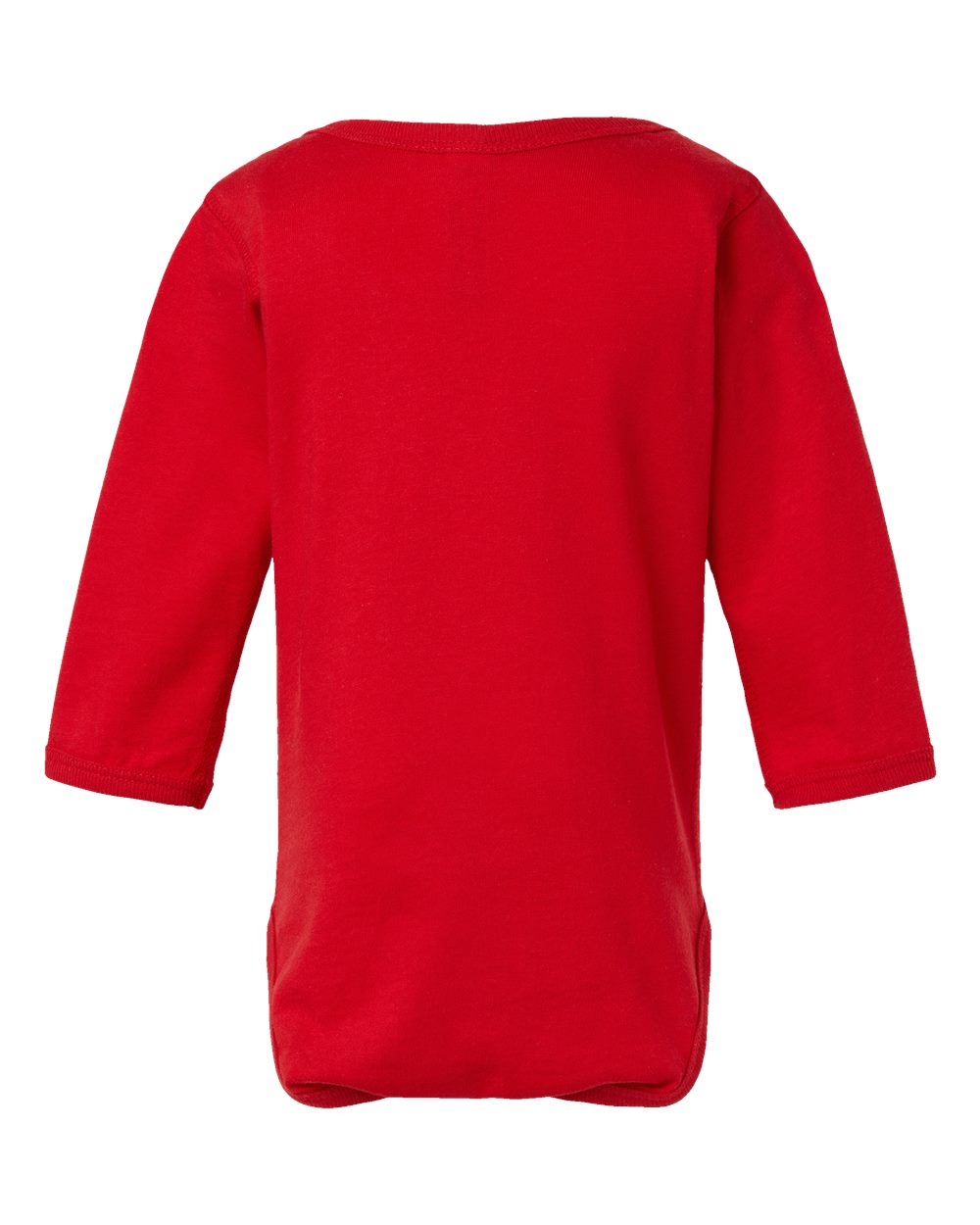 Infant Fine Jersey Long Sleeve Bodysuit - Back - B08138701 - Red