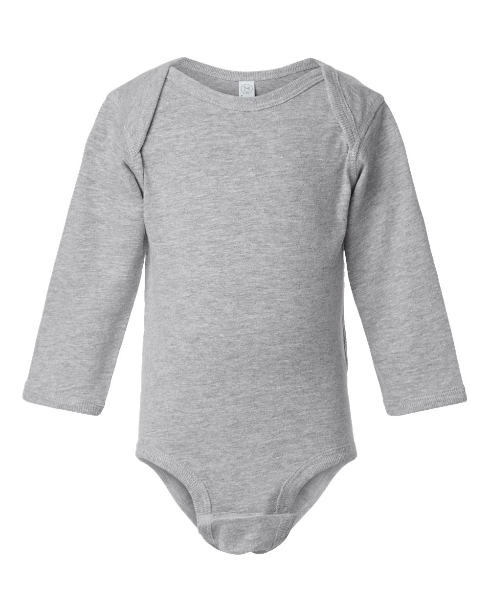 Infant Fine Jersey Long Sleeve Bodysuit - Front - B08138091 - Heather