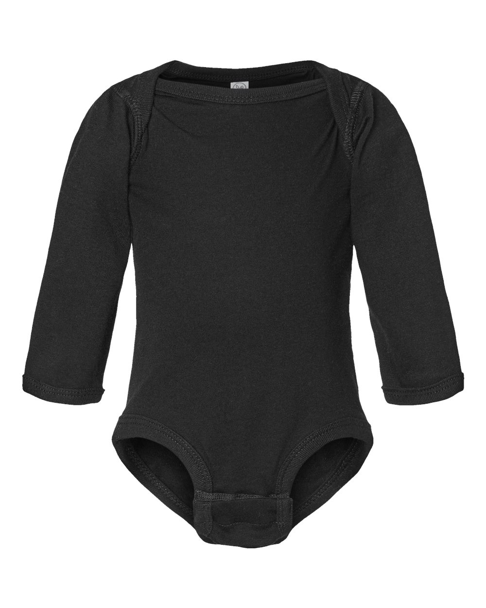 Infant Fine Jersey Long Sleeve Bodysuit - Front - B08138501 - Black