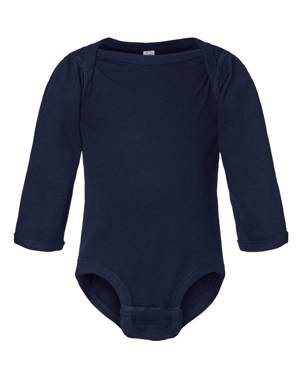 Infant Fine Jersey Long Sleeve Bodysuit - Front - B08138631 - Navy