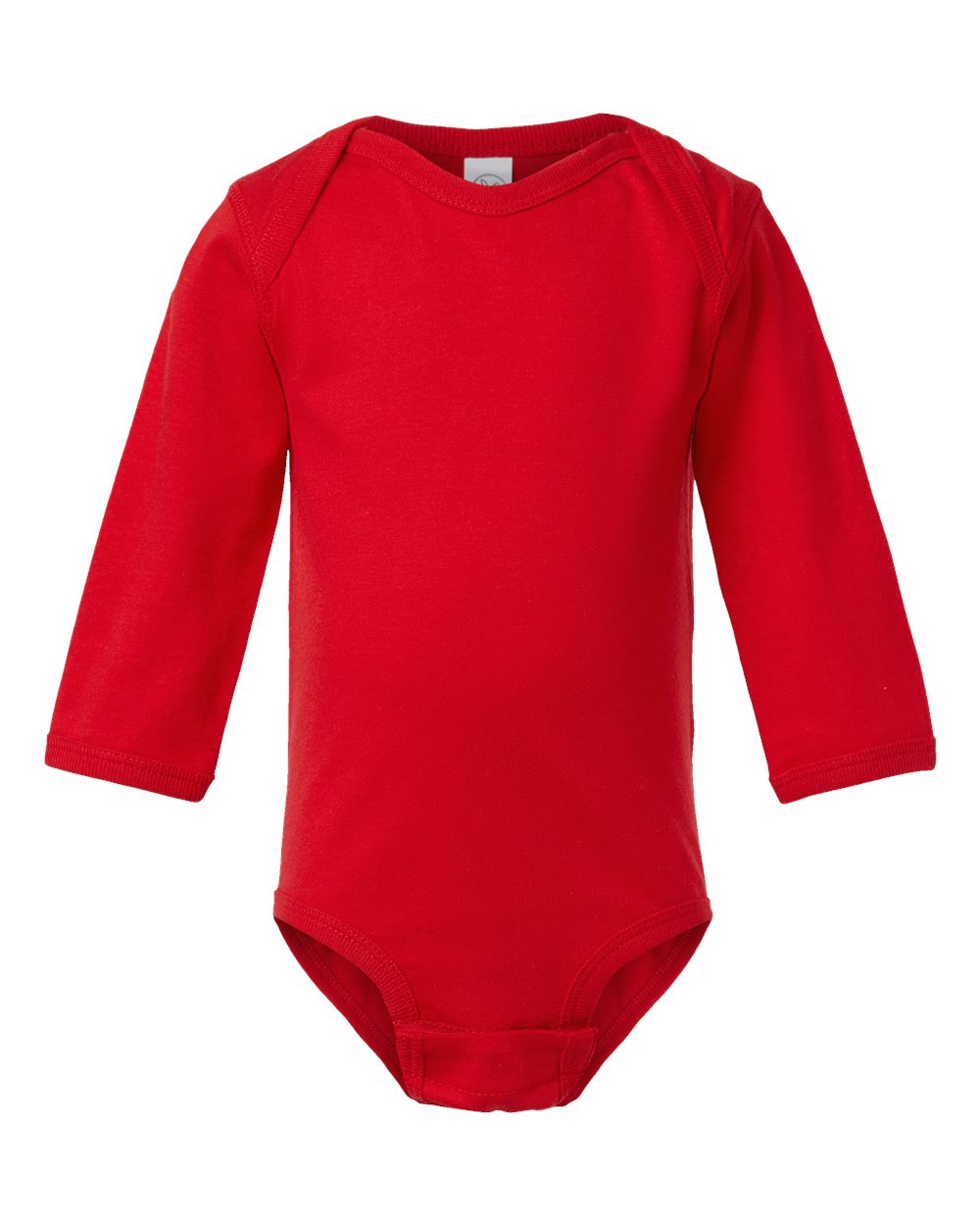 Infant Fine Jersey Long Sleeve Bodysuit - Front - B08138701 - Red