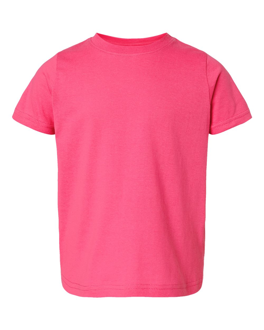 Toddler Fine Jersey Tee - Front - B31838313 - Hot Pink