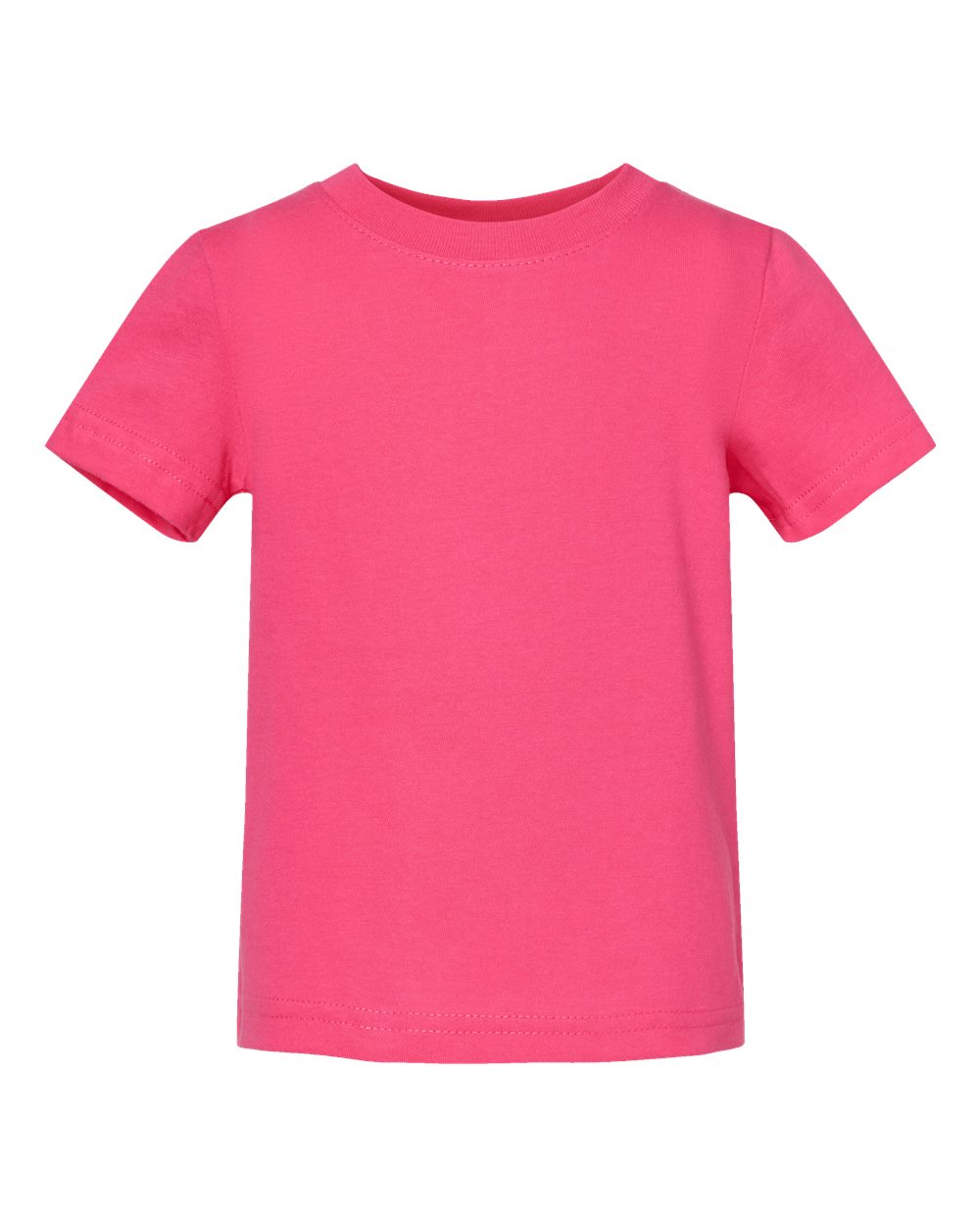 Infant Fine Jersey Tee - Front - B32138312 - Hot Pink