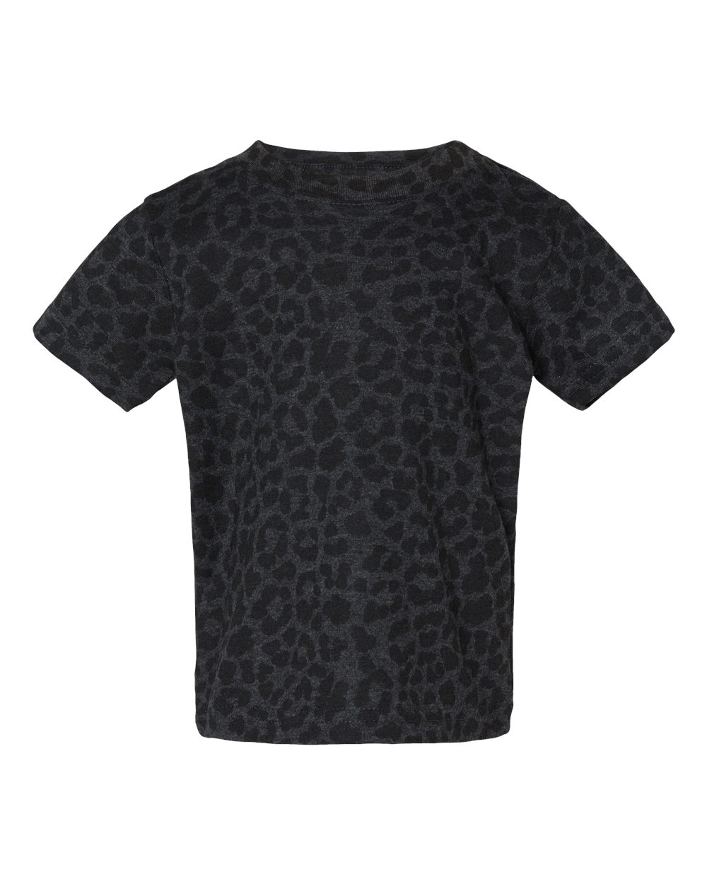 Infant Fine Jersey Tee - Front - B32138512 - Black Leopard