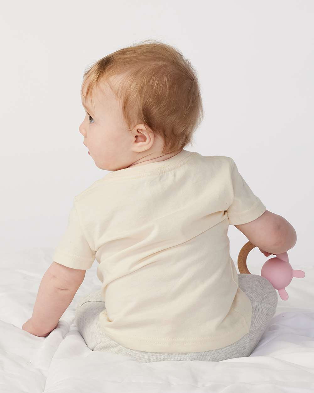 Infant Fine Jersey Tee - OnModelBack - B32138232 - Natural