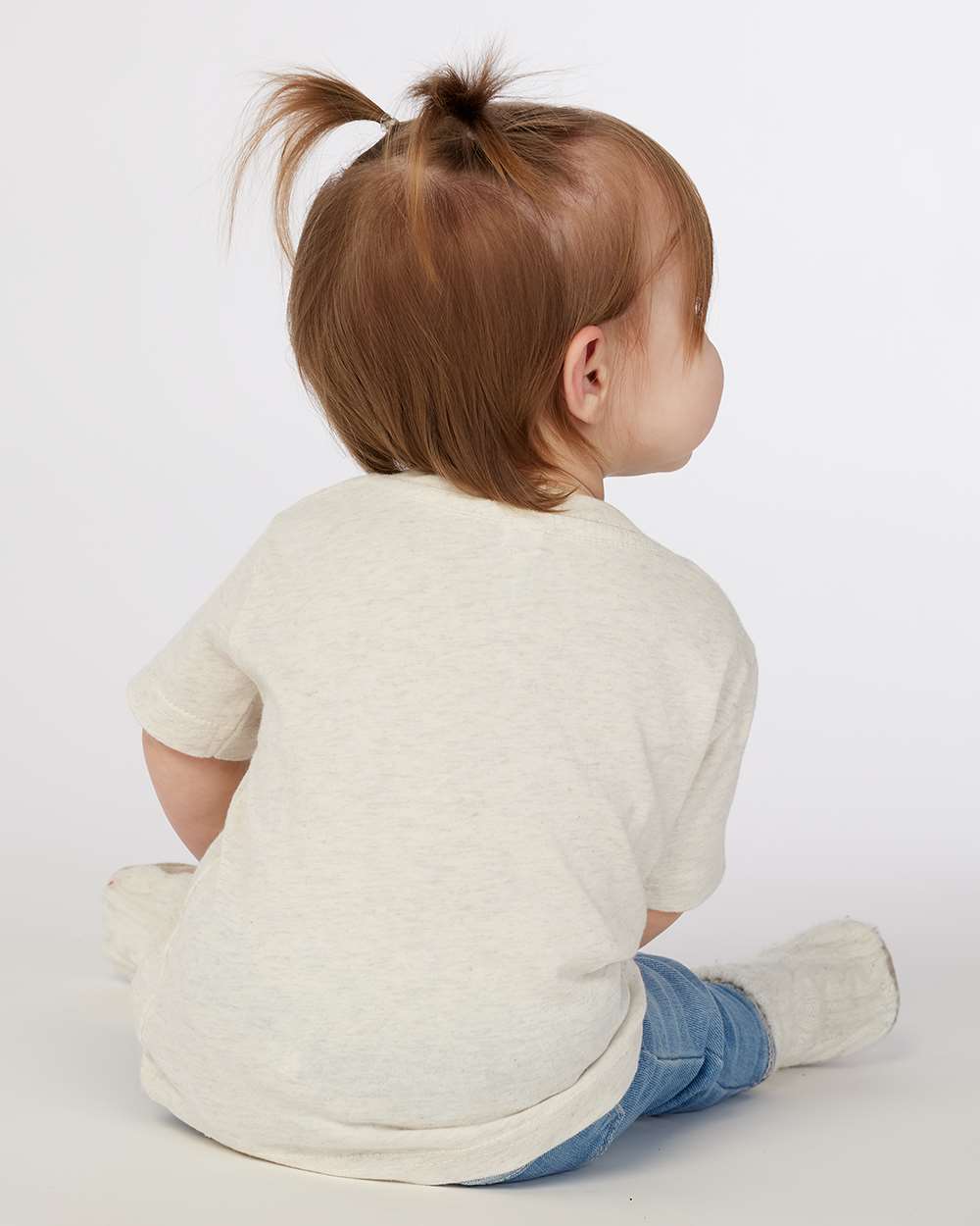 Infant Fine Jersey Tee - OnModelBack - B32138242 - Natural Heather