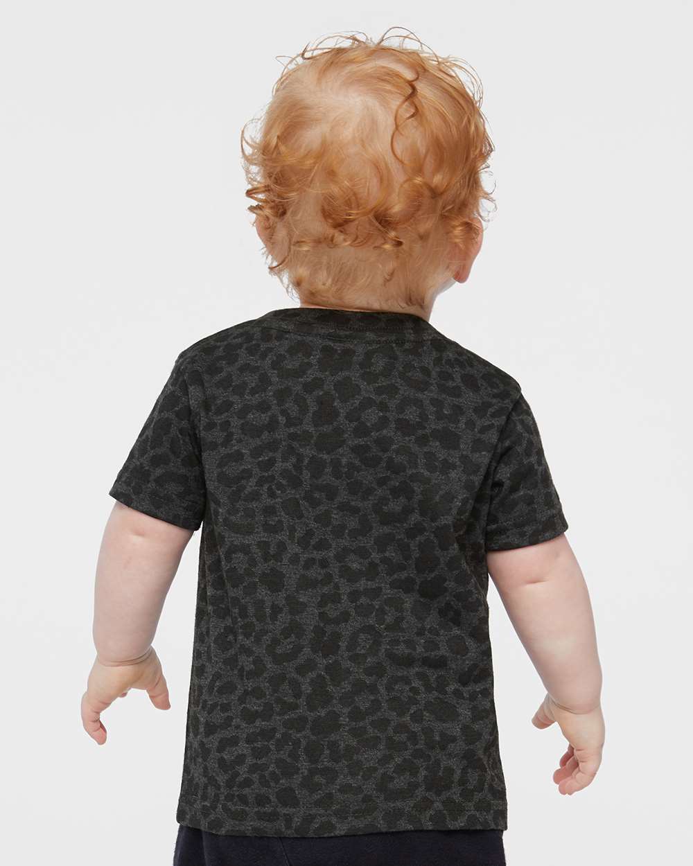 Infant Fine Jersey Tee - OnModelBack - B32138512 - Black Leopard