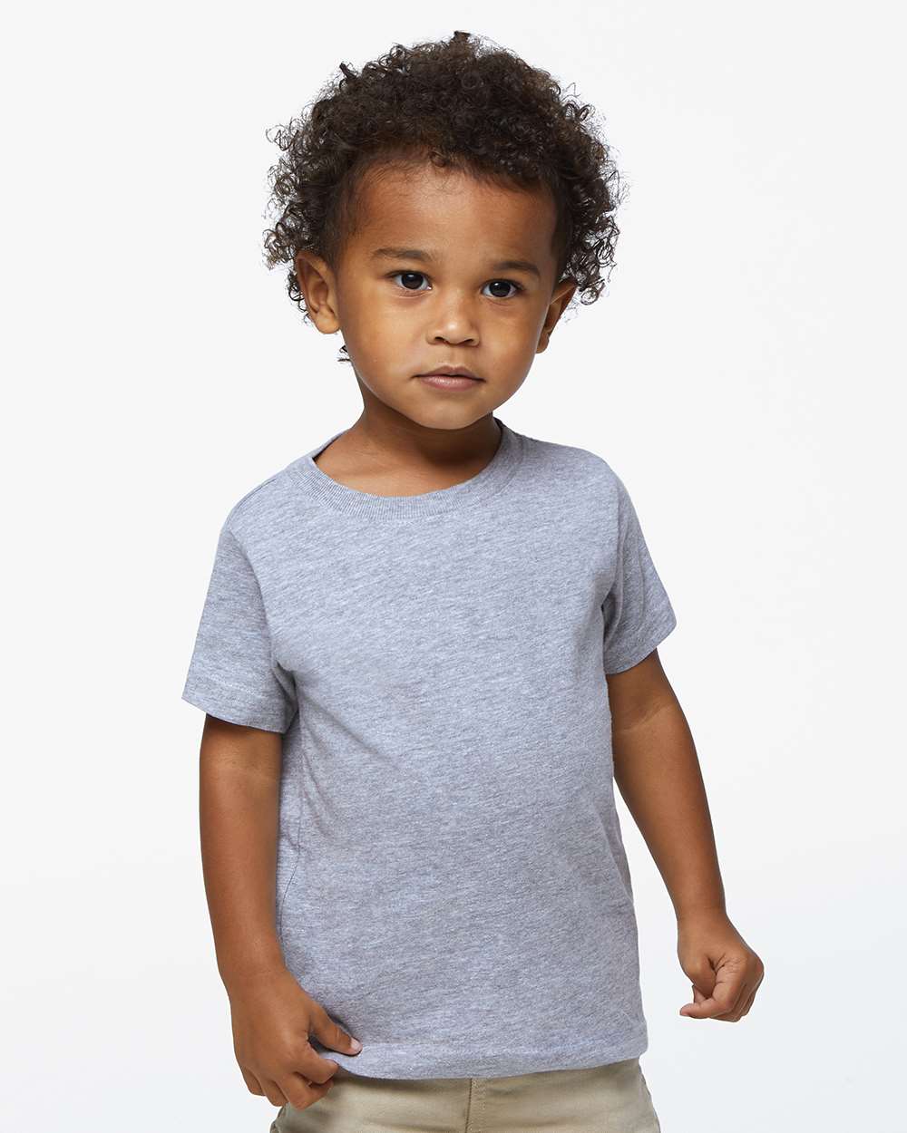 Infant Fine Jersey Tee - OnModelFront - B32138582 - Heather