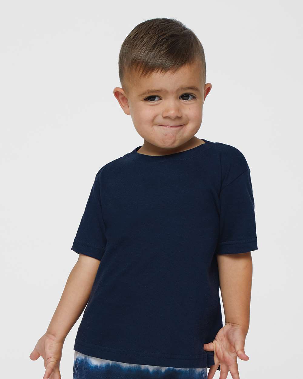 Infant Fine Jersey Tee - OnModelFront - B32138652 - Navy