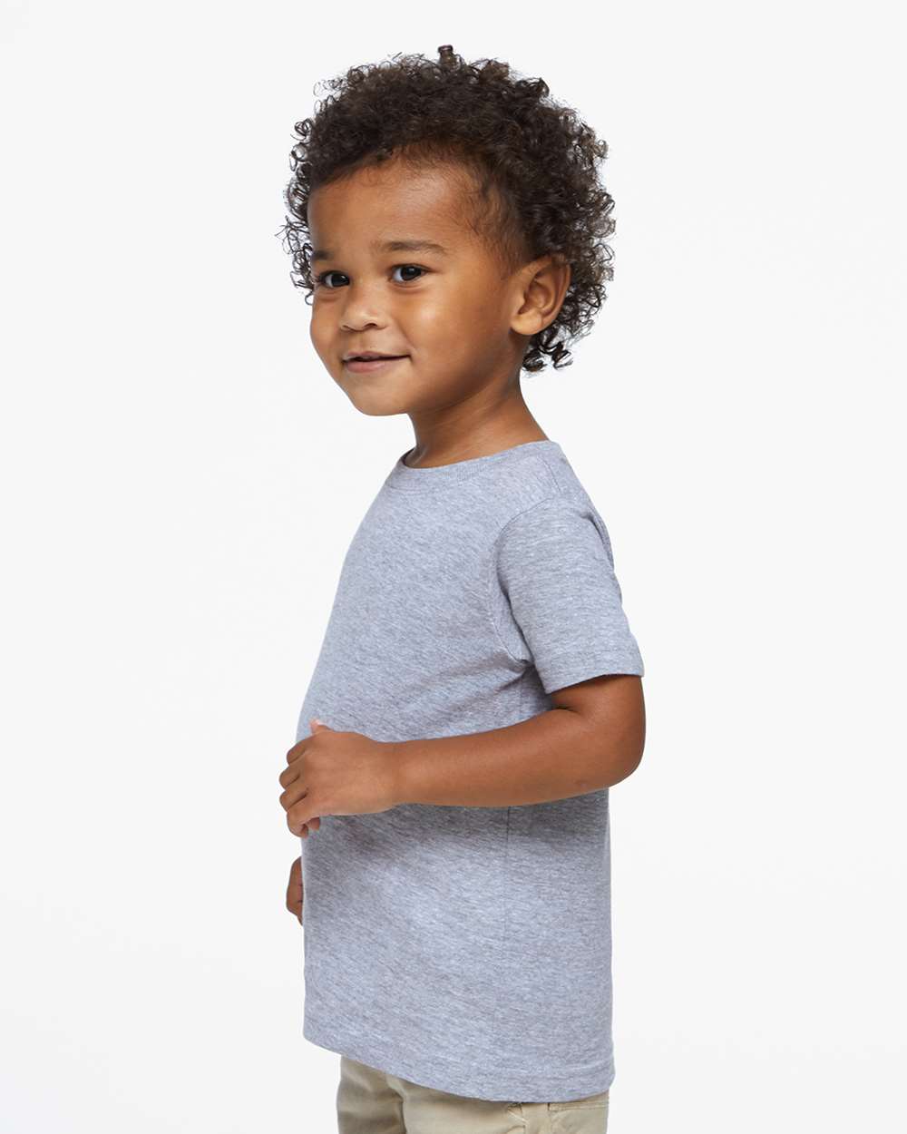 Infant Fine Jersey Tee - OnModelSide - B32138582 - Heather