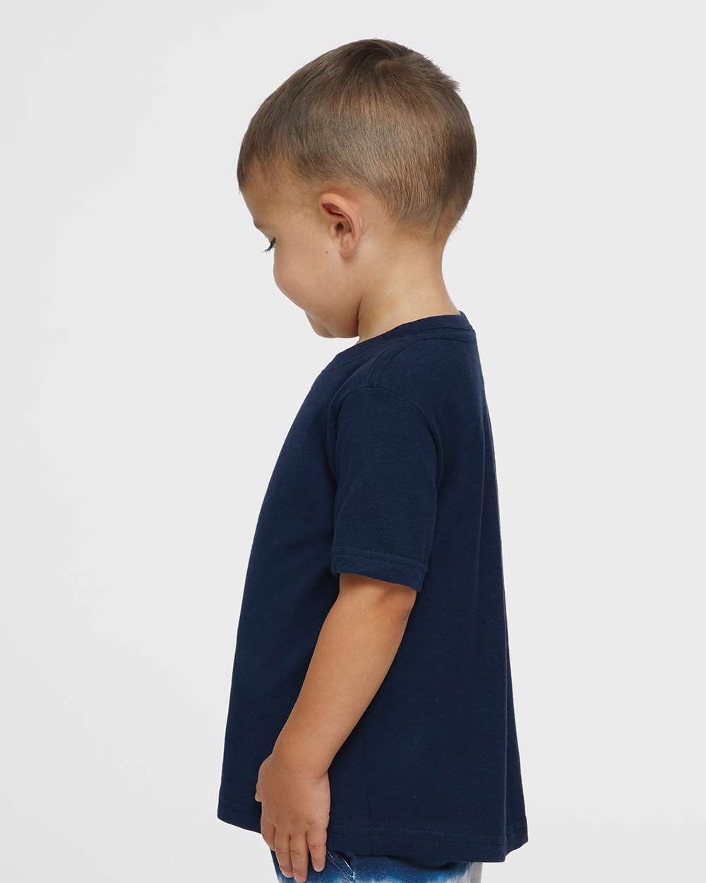 Infant Fine Jersey Tee - OnModelSide - B32138652 - Navy