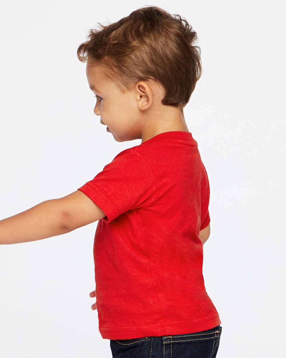 Infant Fine Jersey Tee - OnModelSide - B32138702 - Red