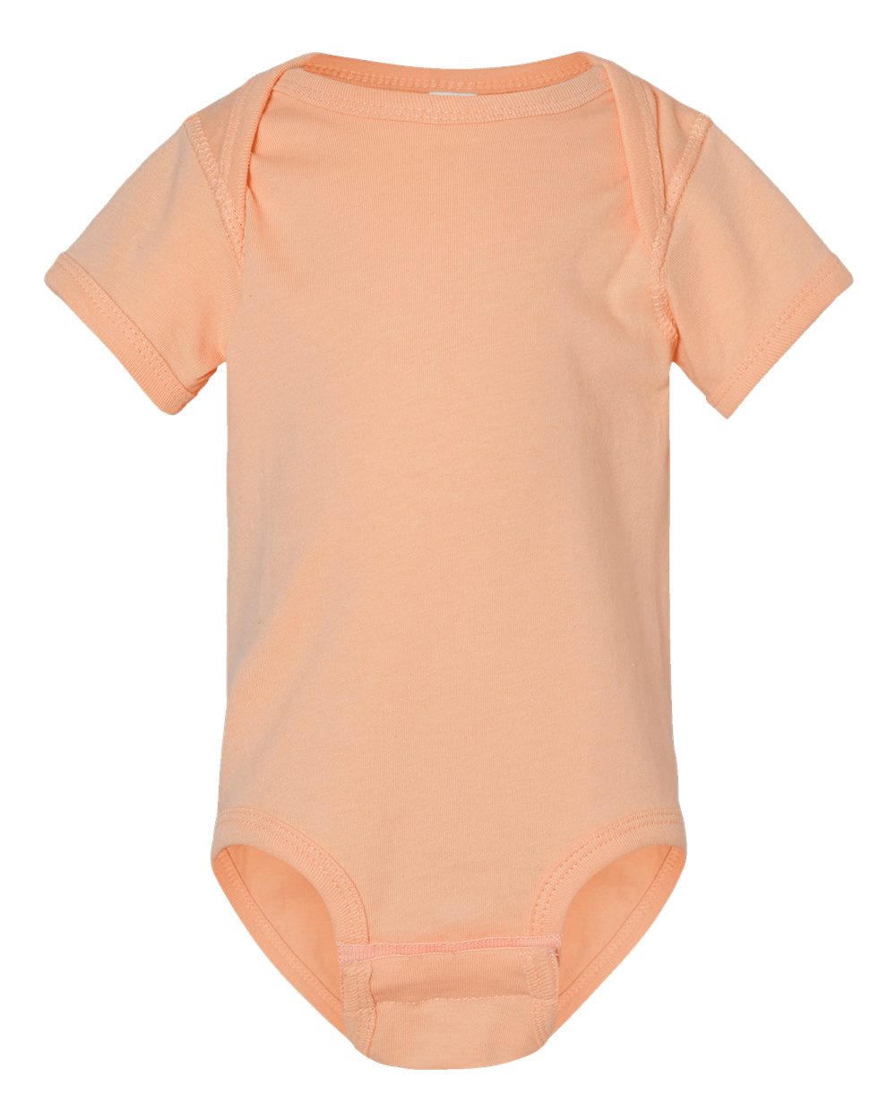 Infant Fine Jersey Bodysuit - Front - B33438151 - Peachy