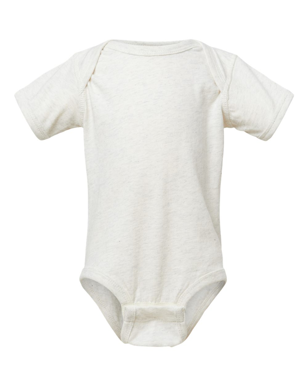 Infant Fine Jersey Bodysuit - Front - B33438241 - Natural Heather