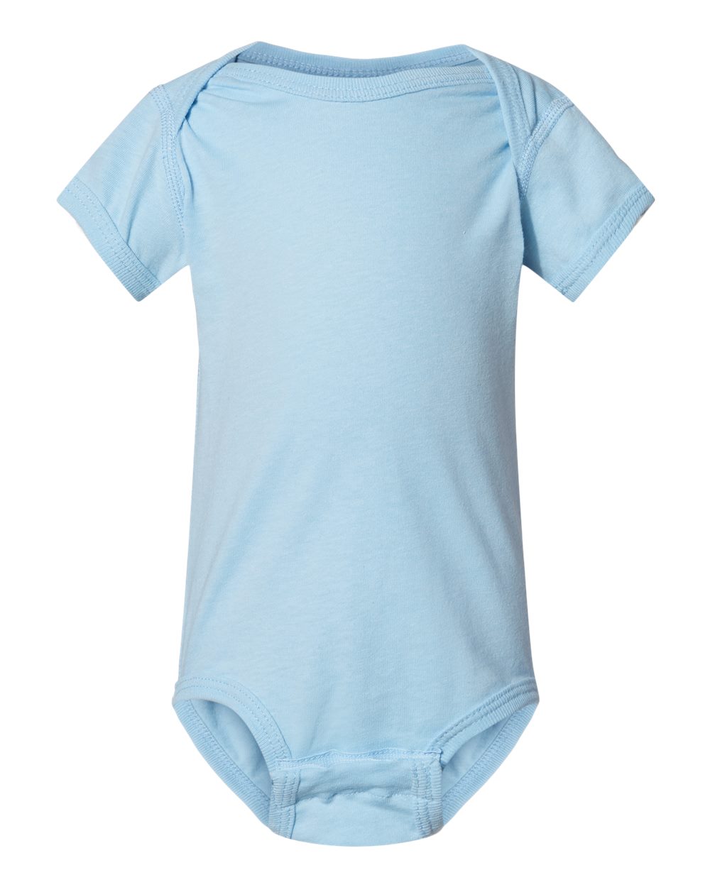 Infant Fine Jersey Bodysuit - Front - B33438251 - Light Blue