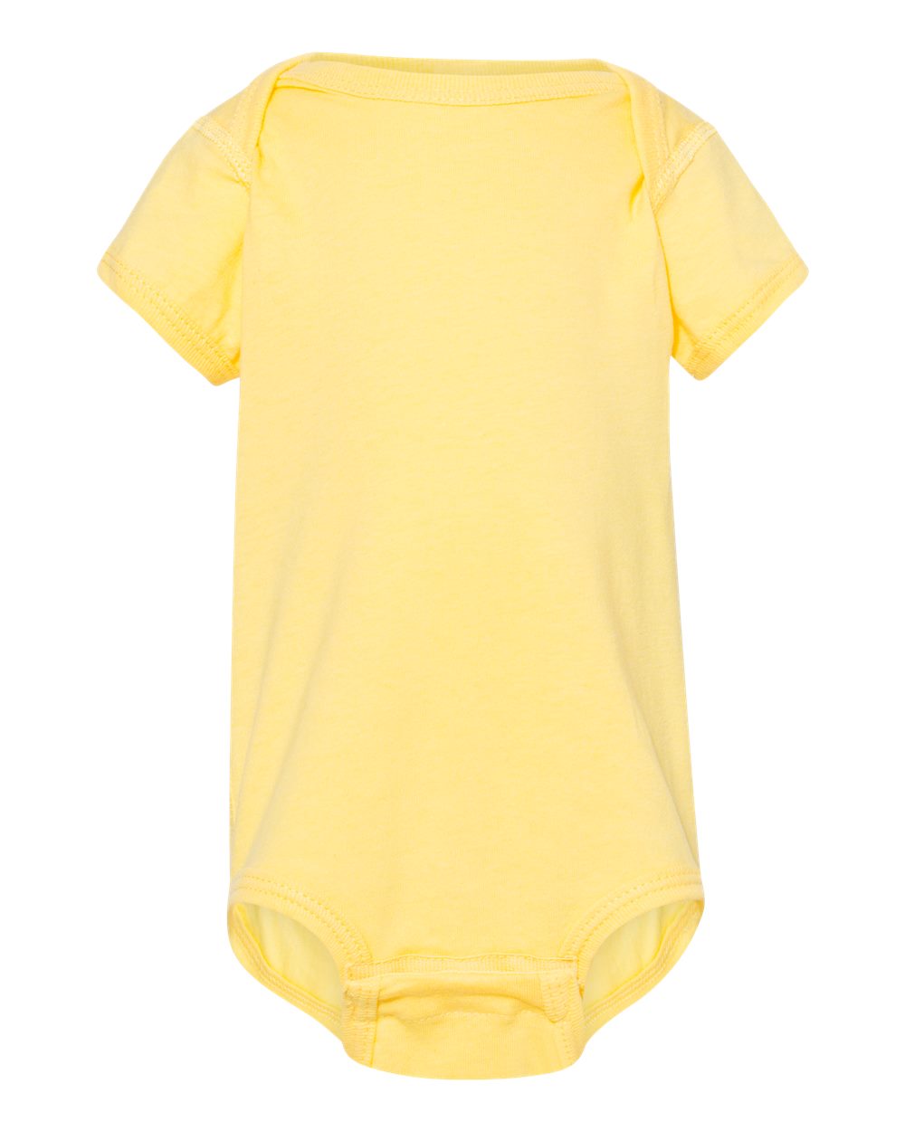 Infant Fine Jersey Bodysuit - Front - B33438431 - Butter