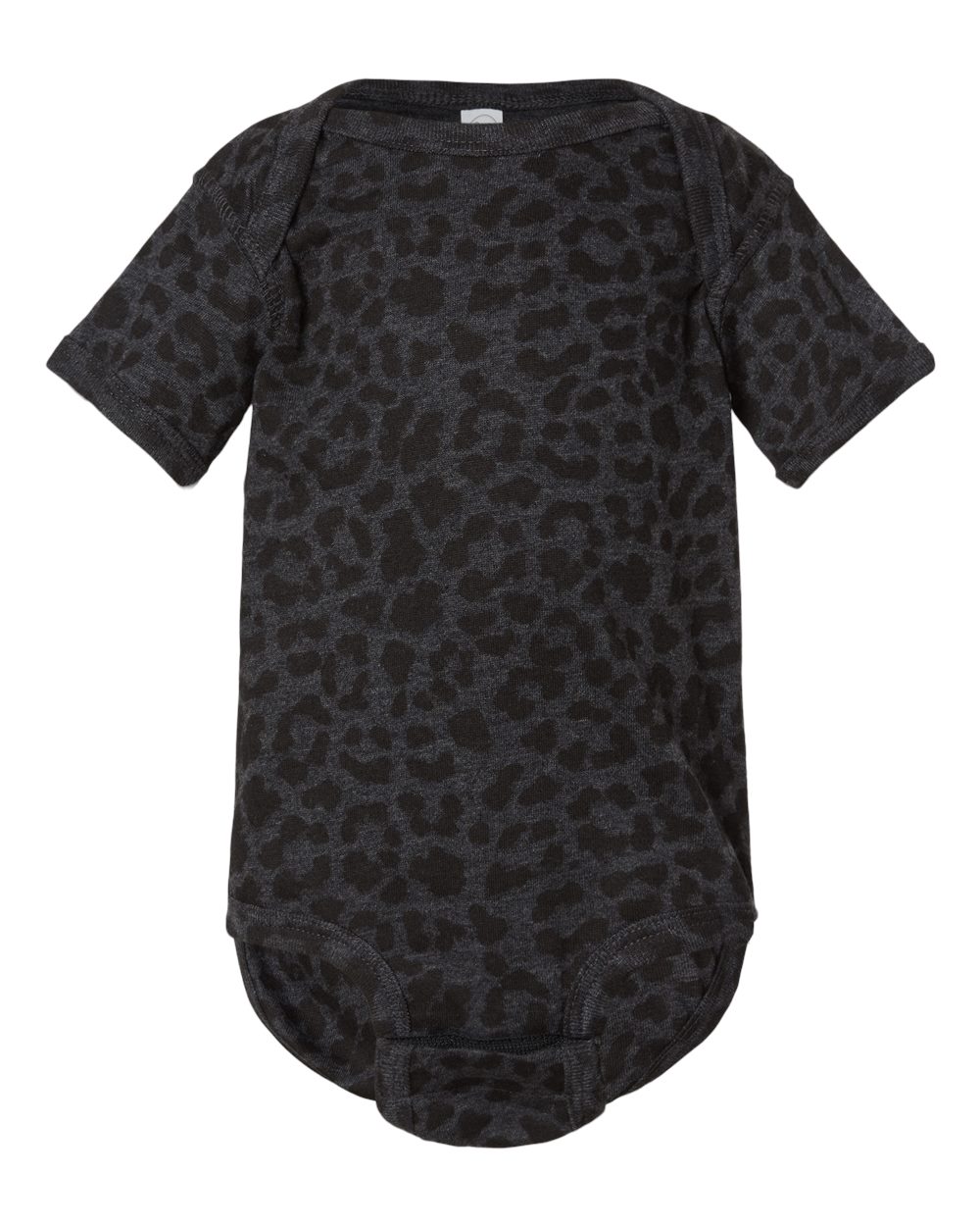 Infant Fine Jersey Bodysuit - Front - B33438851 - Black Leopard