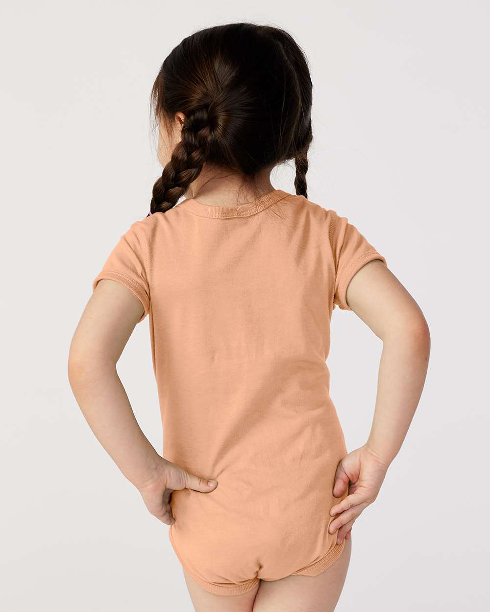 Infant Fine Jersey Bodysuit - OnModelBack - B33438151 - Peachy