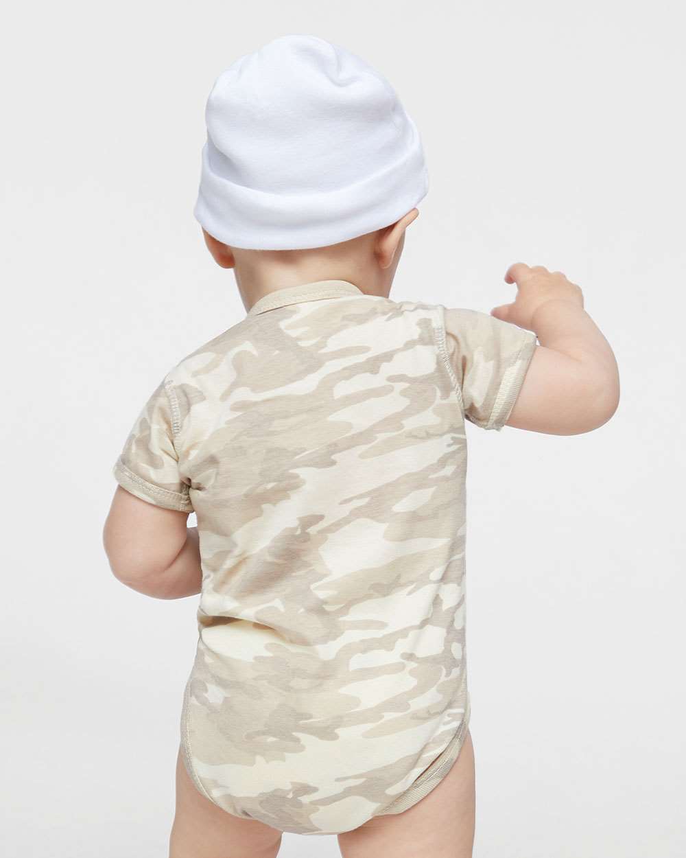 Infant Fine Jersey Bodysuit - OnModelBack - B33438221 - Natural Camo