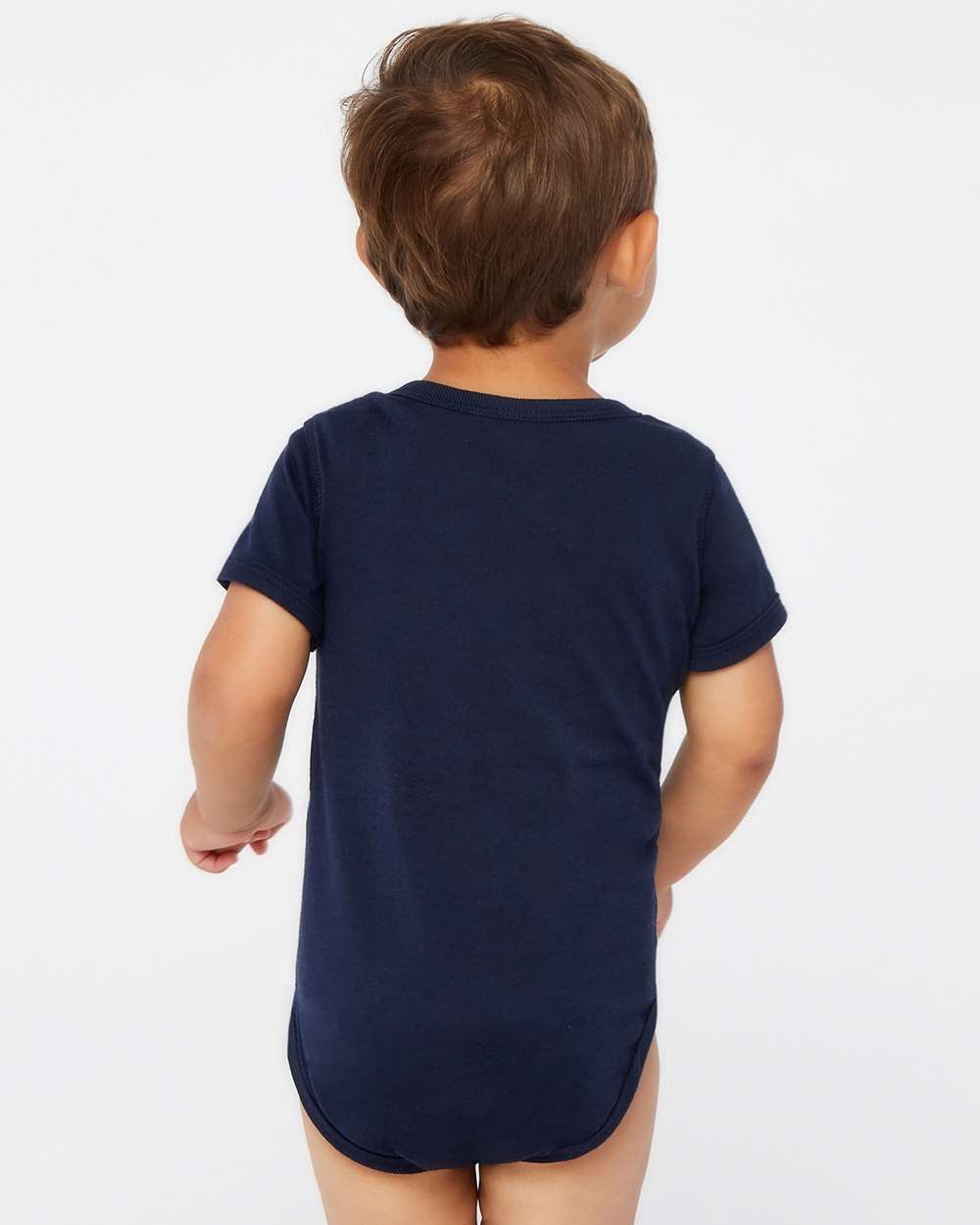 Infant Fine Jersey Bodysuit - OnModelBack - B33438651 - Navy