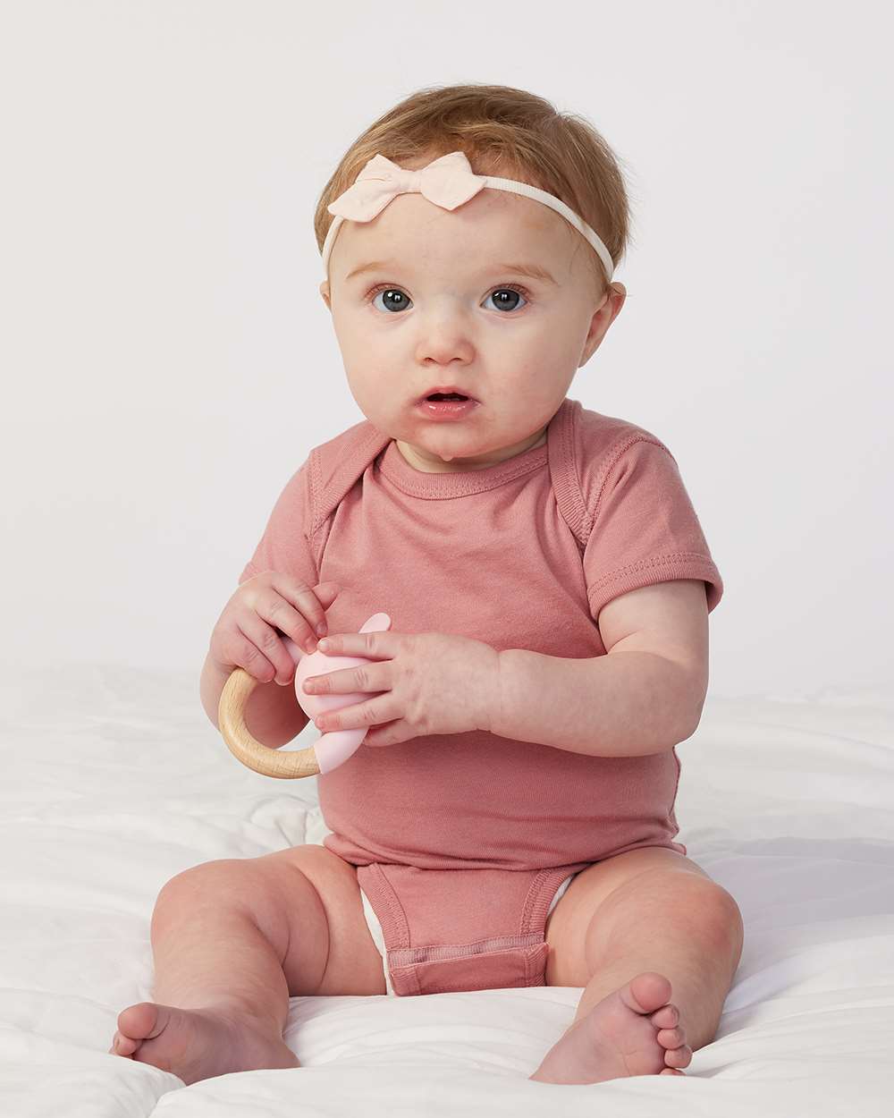 Infant Fine Jersey Bodysuit - OnModelFront - B33438371 - Mauvelous
