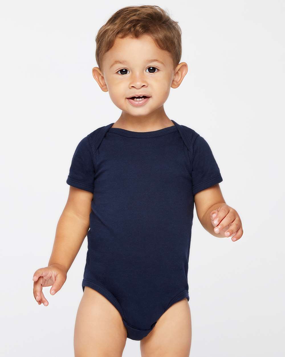 Infant Fine Jersey Bodysuit - OnModelFront - B33438651 - Navy