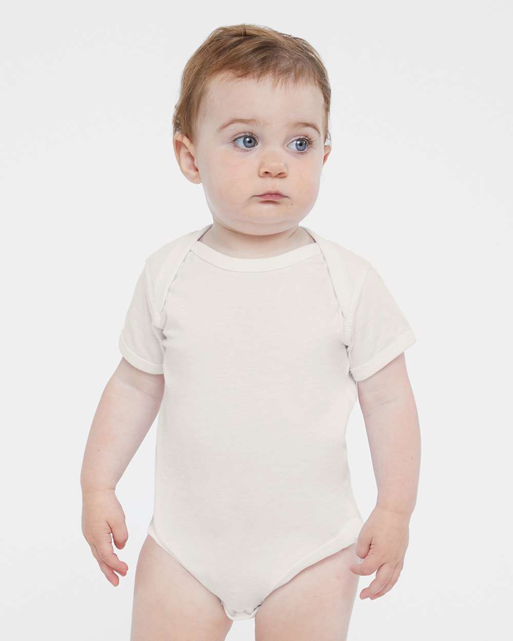 Infant Fine Jersey Bodysuit - OnModelFront - B33438801 - Porcelain