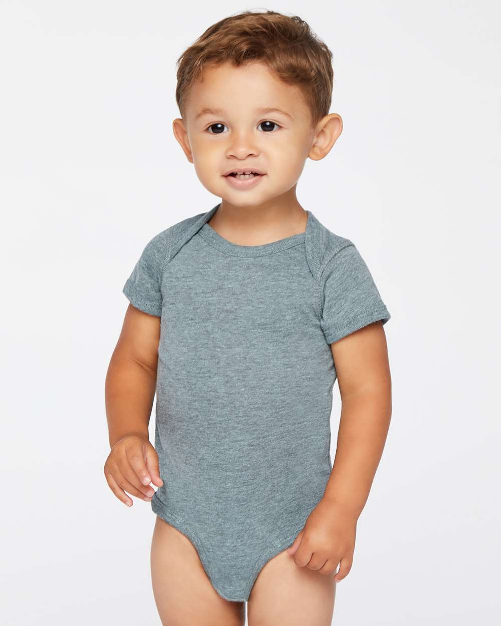 Infant Fine Jersey Bodysuit - OnModelFront - B33438951 - Ice Blackout