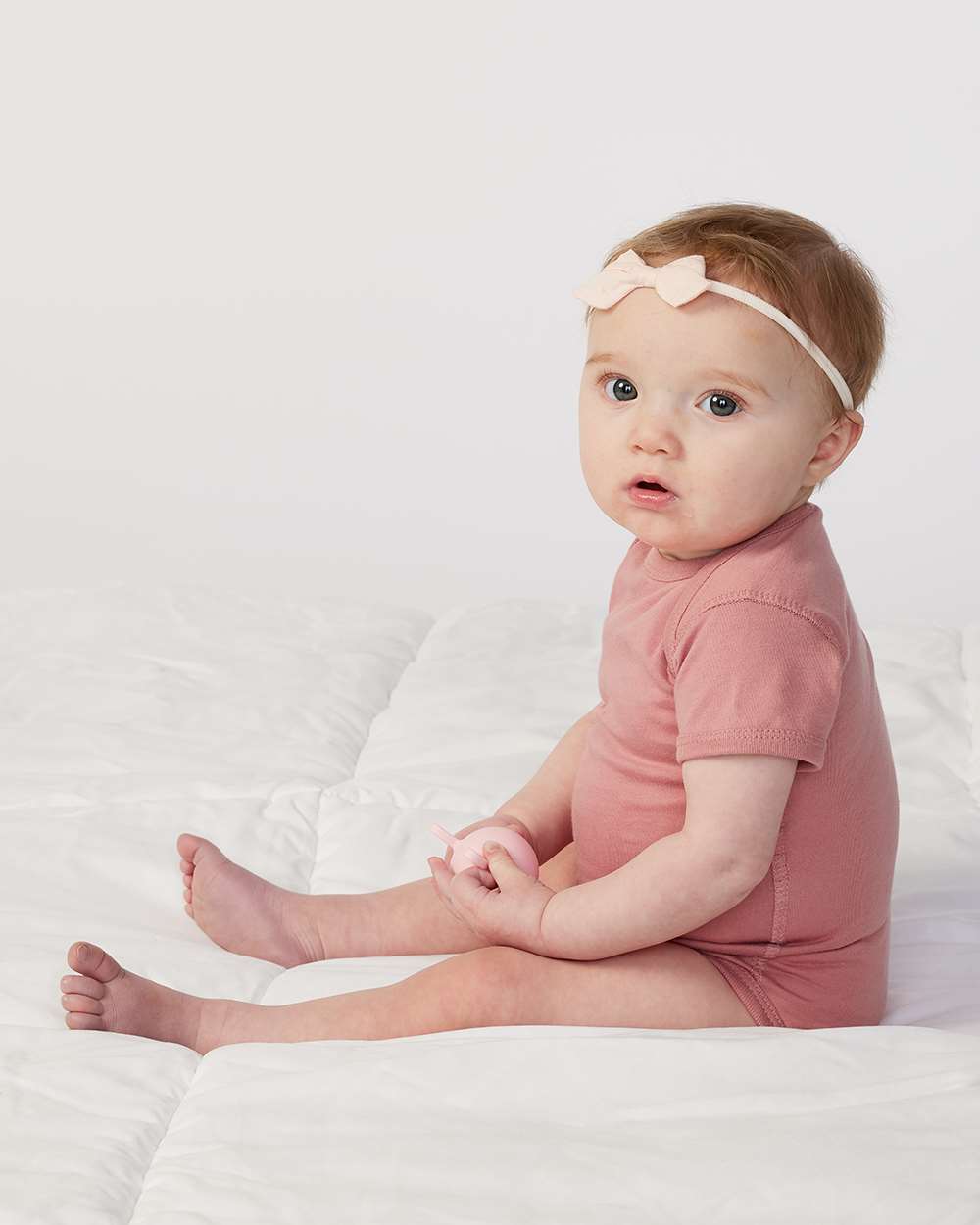 Infant Fine Jersey Bodysuit - OnModelSide - B33438371 - Mauvelous