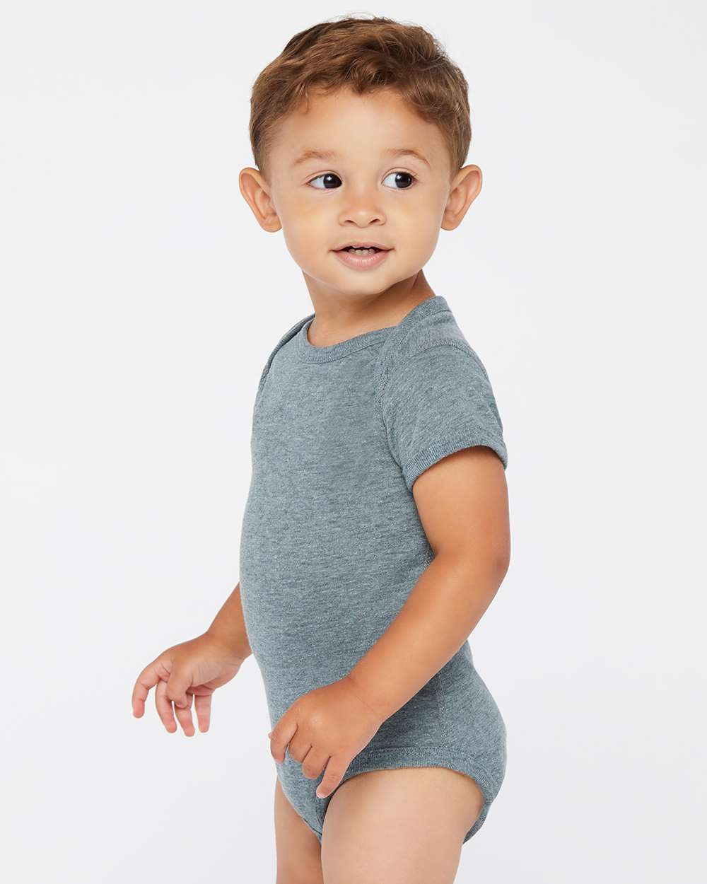 Infant Fine Jersey Bodysuit - OnModelSide - B33438951 - Ice Blackout