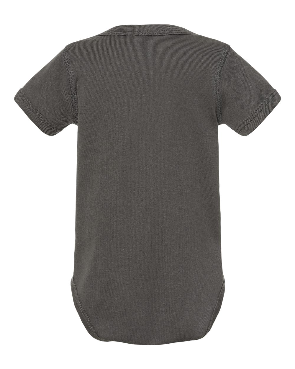 Infant Baby Rib Bodysuit - Back - B30238091 - Charcoal