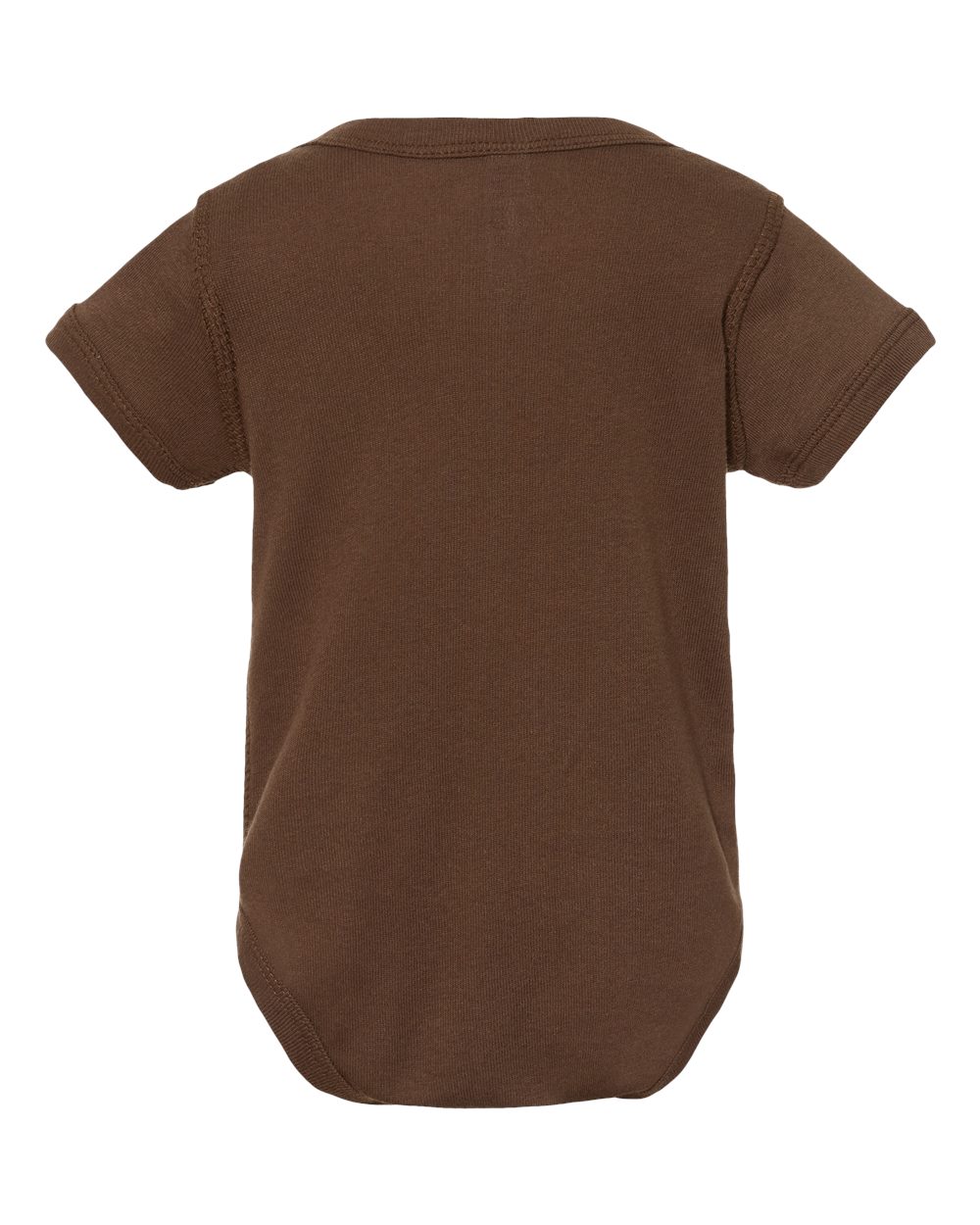 Infant Baby Rib Bodysuit - Back - B30238551 - Brown