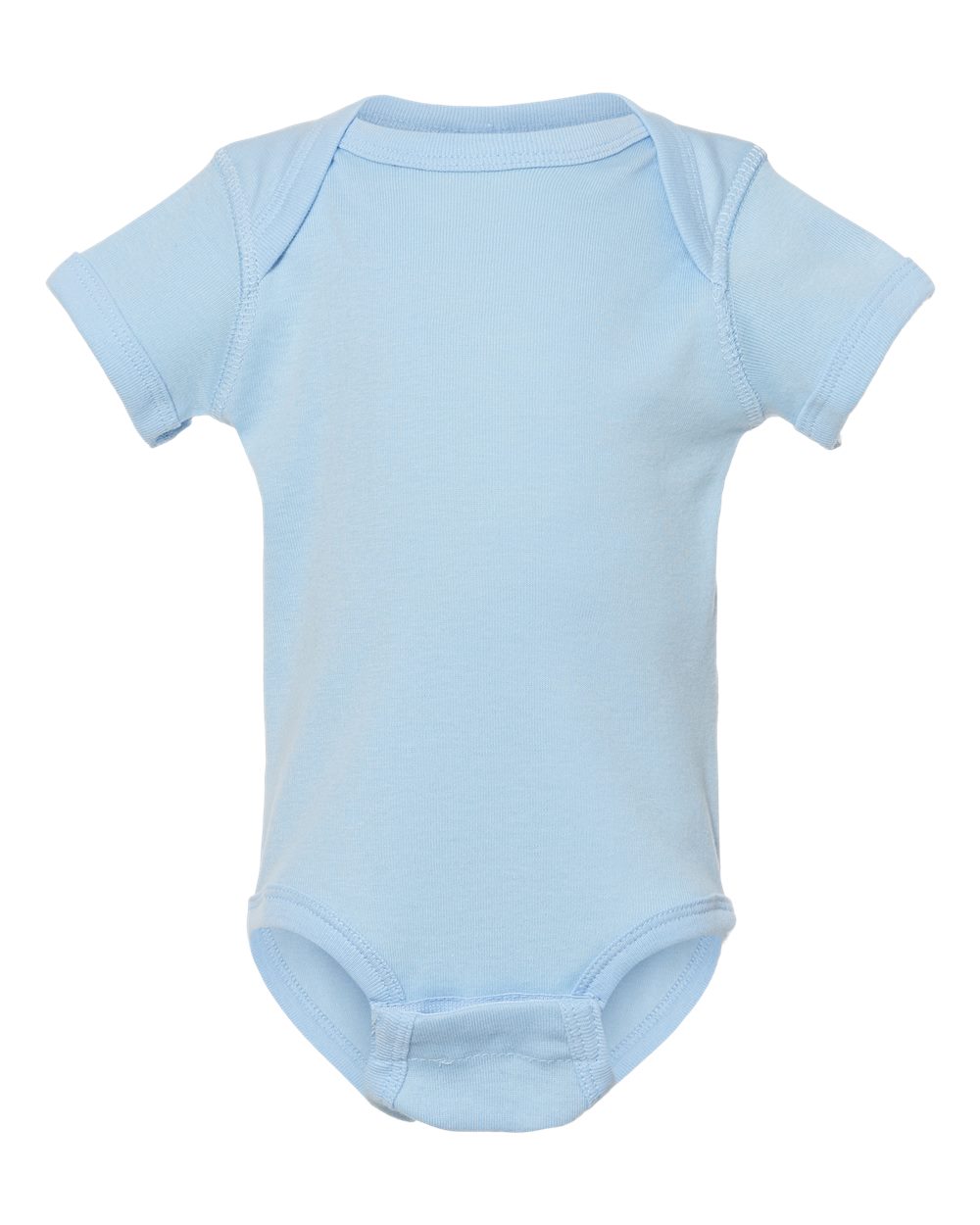 Infant Baby Rib Bodysuit - Front - B30238251 - Light Blue