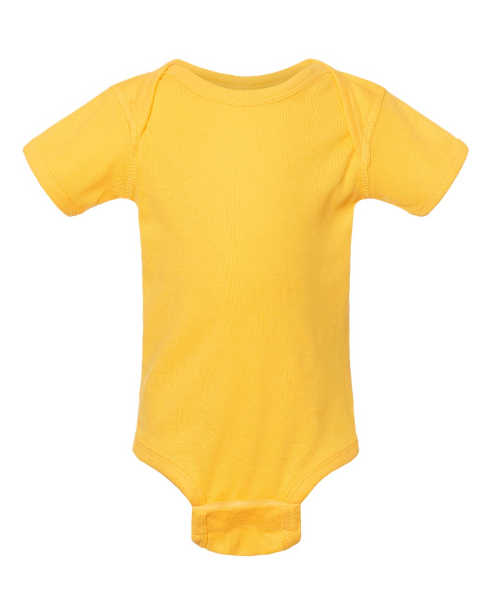 Infant Baby Rib Bodysuit - Front - B30238411 - Yellow