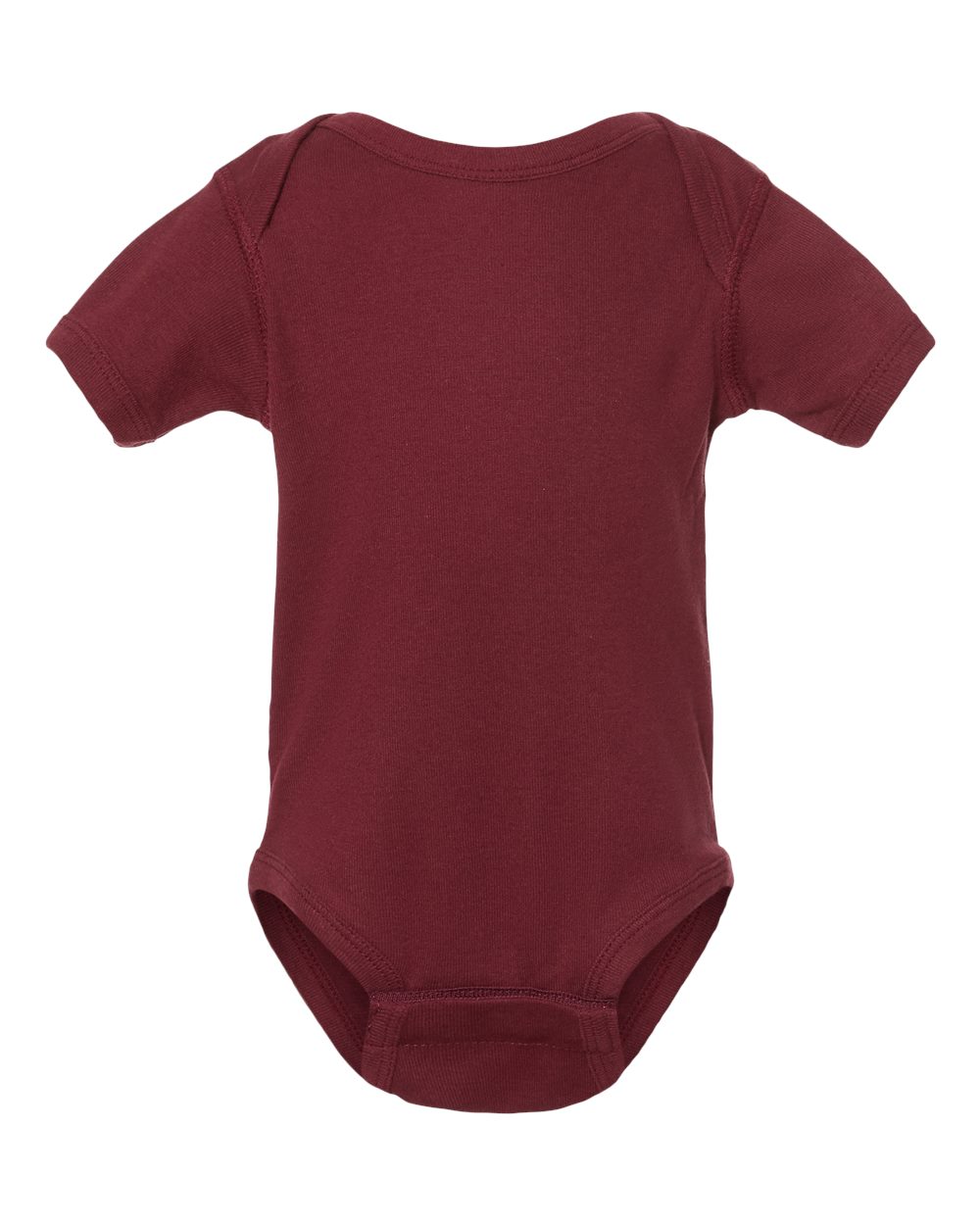 Infant Baby Rib Bodysuit - Front - B30238531 - Maroon